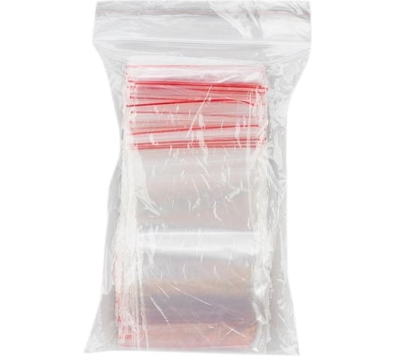 Пакет ООО Комус с замком zip lock, 4x6 см, 32 мкм, 100 шт. 1688982