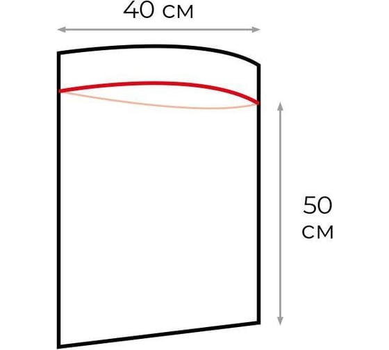 Пакет ООО Комус с замком zip lock, 40x50 см, 45 мкм, 100 шт. 770037