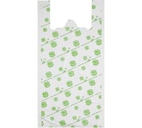 Пакет-майка ООО Комус био, с рисунком, 32x65x2x7 см, 23 мкм, 50 шт. 1164877