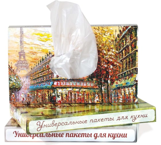 Фасовочный пакет для продуктов в боксе ООО Комус 24x37 см, 16 мкм, 100 шт. 1046424
