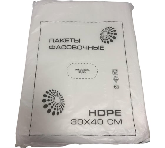 Фасовочный пакет ООО Комус пнд, 30x40 см, 10 мкм, 500 шт. 1679910 1