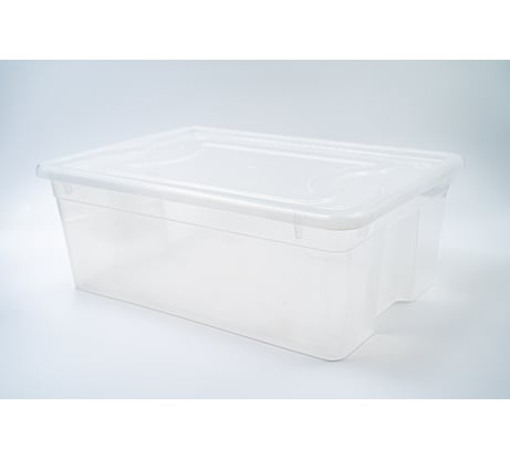 Бытовой контейнер с крышкой Тек-А-Тек 11 л, 390x280x140 мм, прозрачный kont5-1