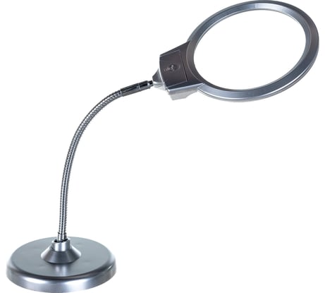 Настольная лупа Pro Legend 2x/5x-130мм на гибком штативе с подсветкой 2 LED PL4435