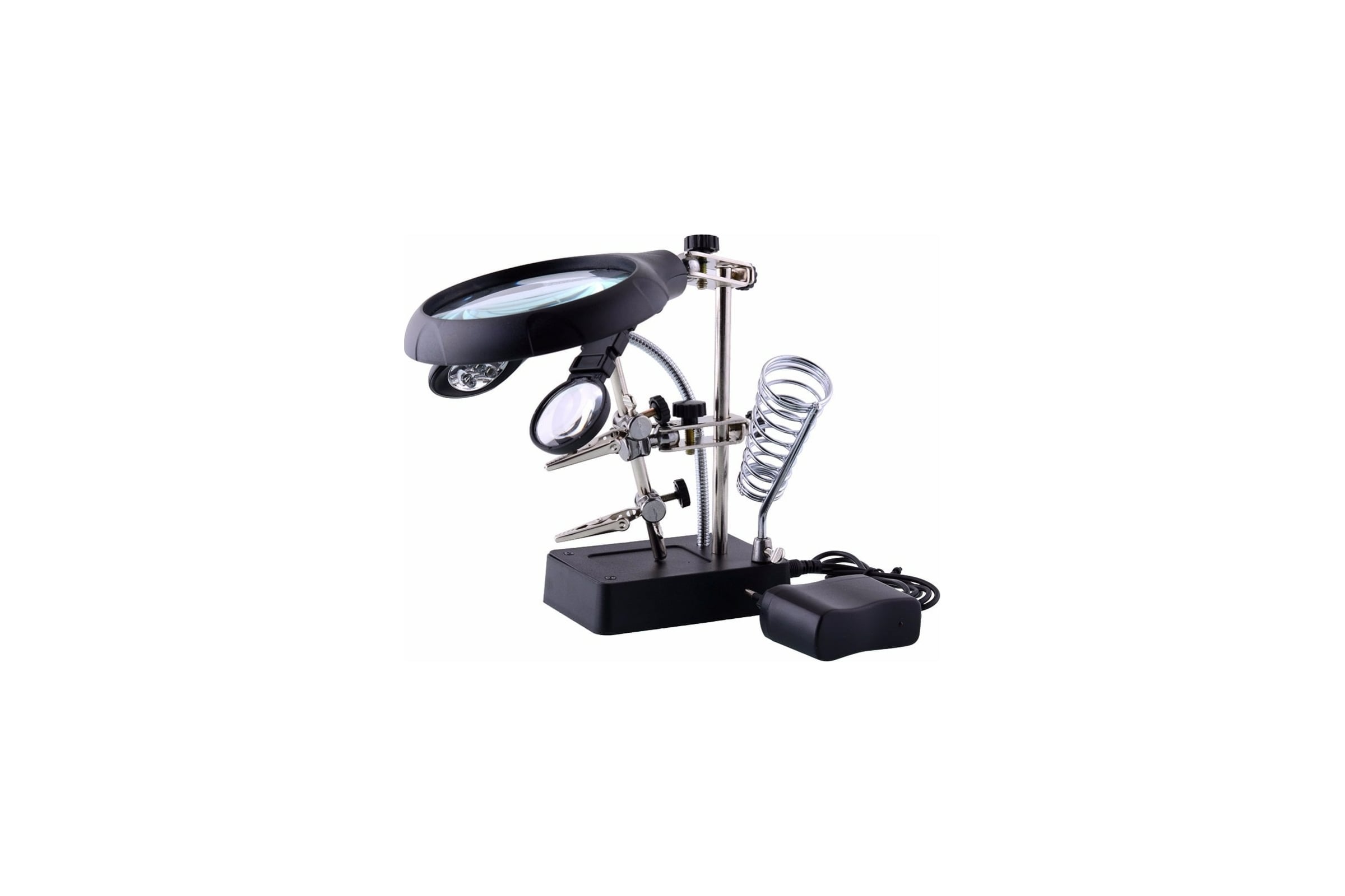 НастольнаялупаProLegend2.5x/7.5x/10xсдержателемиподсветкой5LEDPL4437