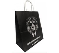 Пакет с кручеными ручками ПЗБМ 250x220x120 100г/м2 крафт цел. "Самому сильному" 250 штук 115298