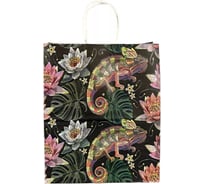 Пакет с кручеными ручками ПЗБМ 250x220x120 100г/м2 крафт цел. "Хамелеон" 250 штук 115335