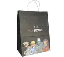 Пакет с кручеными ручками ПЗБМ 350x260x150 100г/м2 крафт цел. "От друзей" 250 штук 115496