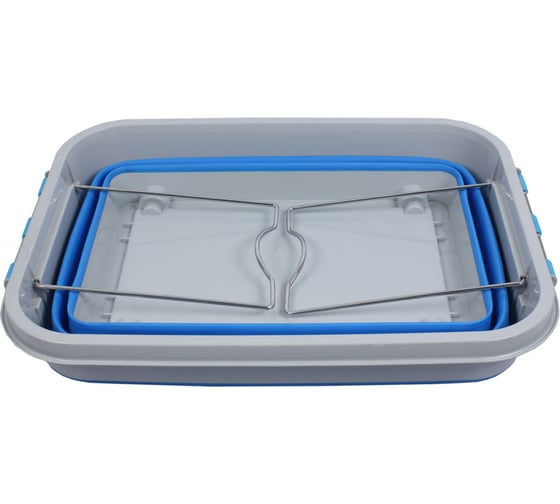 Корзина складная BRADEX на колесах, с крышкой, 30 л, синий TD 0637