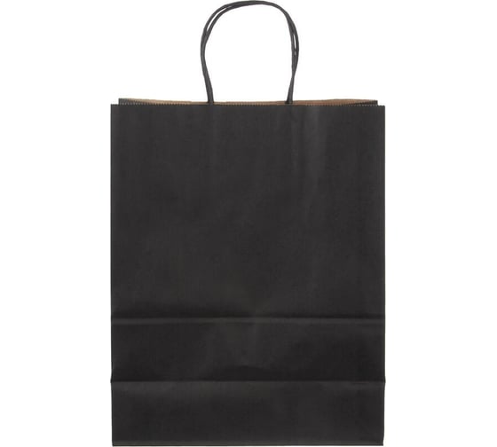 Пакет ООО Комус подарочный, крафт, 26x33x12 см, 120 гр, черный, gbz087 black 1758547