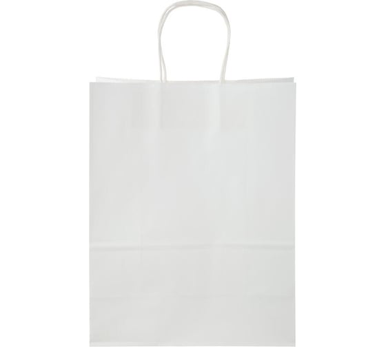 Пакет ООО Комус подарочный, крафт, 26x33x12 см, 120 гр, белый, gbz087 white 1758548