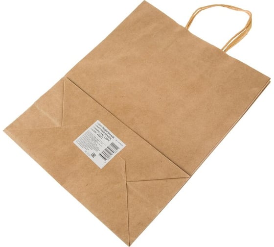 Пакет ООО Комус подарочный, крафт, 26x33x12 см, 120 гр, gbz087 kraft 1749101