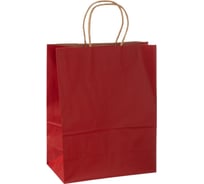 Пакет ООО Комус подарочный, крафт, 26x33x12 см, 120 гр, красный, gbz087 red 1758549
