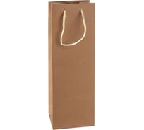 Пакет под бутылку ООО Комус подарочный, крафт, 12x36x9 см, 230 гр, pbz029-1 1758550