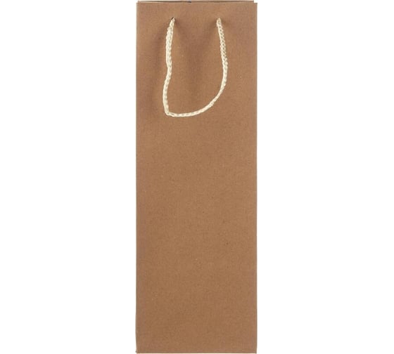 Пакет под бутылку ООО Комус подарочный, крафт, 12x36x9 см, 230 гр, pbz029-1 1758550
