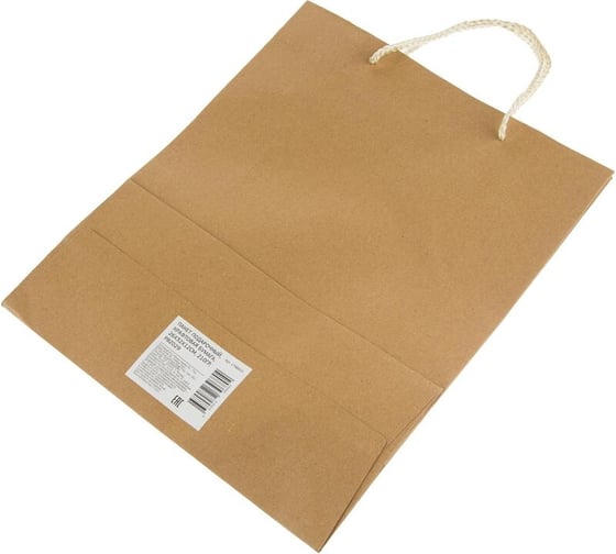 Пакет ООО Комус подарочный, крафт, 26x32x12 см, 230 гр, pbz029 1748610