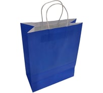 Пакет ООО Комус подарочный, крафт, 26x33x12 см, 120 гр, темно-синий, gbz087 dark blue 1758545