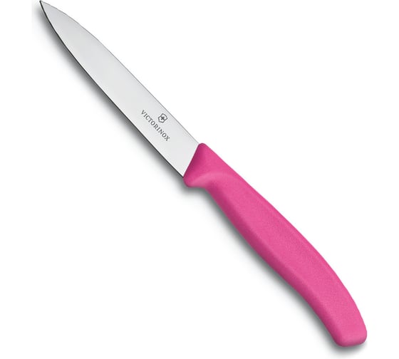 Нож для очистки овощей Victorinox лезвие 10 см, розовый, 6.7706.L115