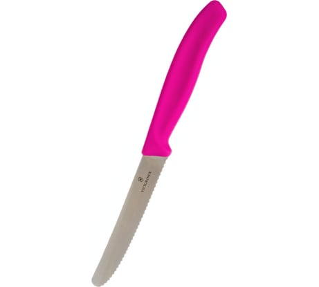 Нож для томатов и сосисок Victorinox лезвие 11 см волнистое, розовый, 6.7836.L115
