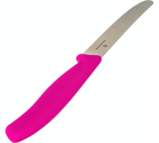 Нож для томатов и сосисок Victorinox лезвие 11 см волнистое, розовый, 6.7836.L115
