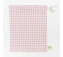 Текстильный мешочек Этель "Клетка" 27x34 см, 80% хлопок, 20% пэ, сатин 110 г/м2 9596604