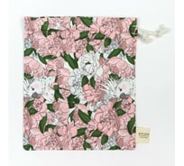 Текстильный мешочек Этель "Попугай" 27x34 см, 80% хлопок, 20% пэ, сатин 110 г/м2 9596579