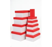 Набор подарочных коробок для хранения Cartonnage 10 в 1, 10 прямоугольных коробок-матрешек разного размера, 12.9x7.4x4.5 - 31.4x20.9x13.5 см NPPK.15.1.13.P