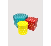 Набор подарочных фигурных коробок для хранения Cartonnage 3 в 1, 3 коробки разного размера, формы и дизайна, 12x12 - 22x19x14.5 см NFK.23.6.1.F