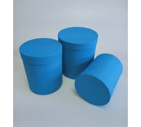 Набор круглых подарочных коробок для хранения Cartonnage, 3 коробки-матрешки разного размера, 14x18 - 18x20 см NKPK.22.6.Kr