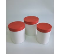 Набор круглых подарочных коробок для хранения Cartonnage, 3 коробки-матрешки разного размера, 14x18 - 18x20 см NKPK.22.1.13.Kr