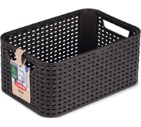 Корзина CURVER rattan style box s тёмно-коричневая 03614-210