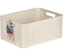 Корзина CURVER rattan style box m кремовая 03615-885