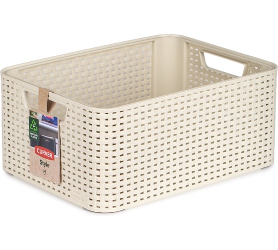 Корзина CURVER rattan style box m кремовая 03615-885 1