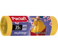 Мешки для мусора с ушками Multitop Aroma (20 шт; 66x50 см; 35 л; ПВД; 15 мкм; желтые) Paclan 606327