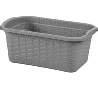 Корзина прямоугольная GENSINI Rattan, 24x15x10 см, пластик, цвет в ассортименте 3322