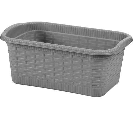 Корзина прямоугольная GENSINI Rattan, 24x15x10 см, пластик, цвет в ассортименте 3322