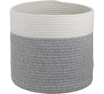 Корзина для хранения Homium серый/белый, 28х28 см storage03greywhite