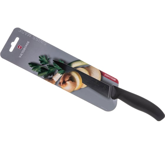 Разделочный нож Victorinox лезвие 15 см, черный, в блистере, 6.8003.15B