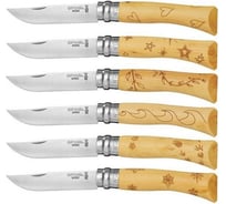Набор ножей в деревянной коробке Opinel №7 Nature 6 штук 1555