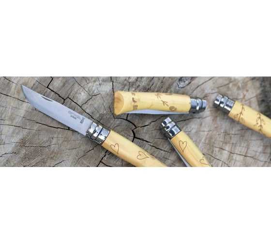 Набор ножей в деревянной коробке Opinel №7 Nature 6 штук 1555