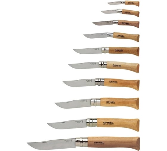 Набор ножей разных размеров Opinel 10 штук 1311