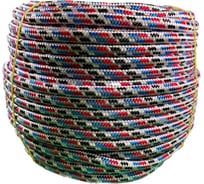 Шнур плетеный полипропиленовый ООО Оптхозторг 10 мм 50 м цвет разноцветный, бухта на завязках 05810501 31884612