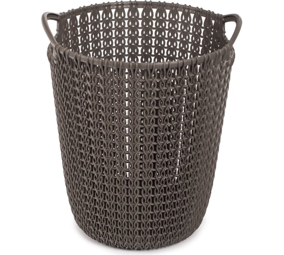Корзина для бумаг CURVER knit темно-коричневая, 7 л 03678-X59-00