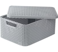 Корзинка CURVER style m светло-серый, 18 л, с крышкой 03618-099-00