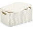 Корзина CURVER rattan style box s + крышка, кремовая 03617-885 2