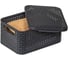 Корзина CURVER rattan style box s + крышка, темно-серая 03617-308 10