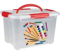 Коробка универсальная Пластишка с ручкой и декором, 5,5 л бесцветный 43320260151