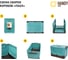 Короб пластиковый складной "Пазл" HANDY HOME, Д400 Ш280 В230, голубой Fancy-hh97-M 6