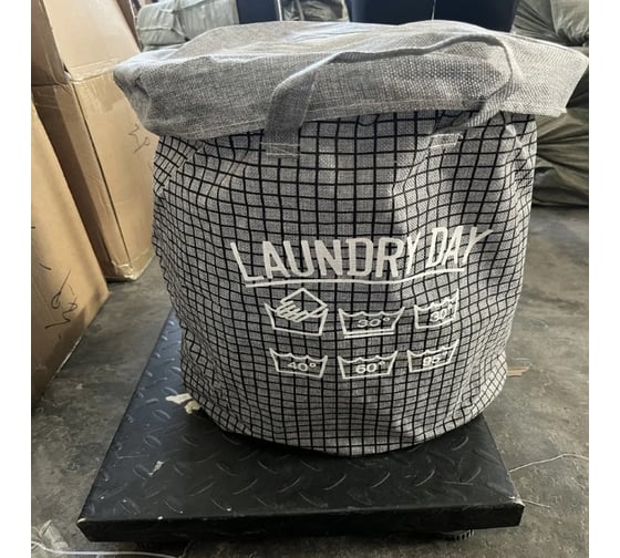 Корзина для белья Homium Round, цвет серый/белый, размер 40х50 см laundryrnd03