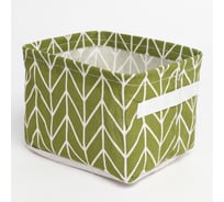 Текстильная корзинка Доляна зеленый, 12х15х20 см 9771192