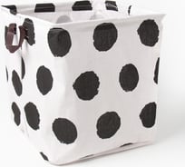 Текстильная корзина Доляна черный/белый, 32х32х32 см 9771199